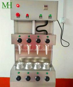 Machine semi-automatique de fabrication de tasse de café comestible de cône de <span class=keywords><strong>pizza</strong></span> d'enrobage de chocolat - Product Image 2