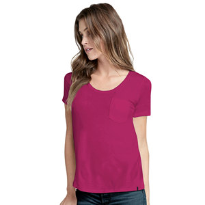 เสื้อยืดผ้าฝ้ายออร์แกนิคแขนสั้นสำหรับผู้หญิงสั่งทำโลโก้ได้ส่งตรงจากโรงงาน - Product Image 5