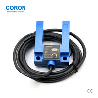 Sensor Jarak Fotoelektrik LED Inframerah NPN CORON GG30-1 30mm Tipe Slot dengan Kabel Keluaran untuk Kontrol Mesin Presisi