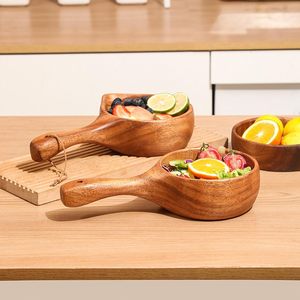 ชามไม้สำหรับสลัดบะหมี่กึ่งสำเร็จรูปด้ามยาวไม้อะคาเซียสำหรับดอง - Product Image 4