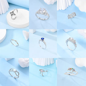 MULA 925 ayar gümüş yüzük güzel yüzükler takı kadınlar nişan Vintage aşk kalp <span class=keywords><strong>Promise</strong></span> alyans sevgililer günü hediyesi - Product Image 5