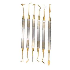 Kit de spatule dentaire professionnel avec résine revêtue de titane et têtes d'acier Application manuelle pour un remplissage composite précis - Product Image 6