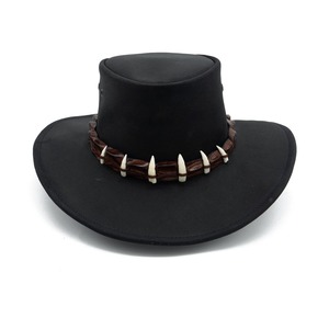 Sombrero duro de vaquero occidental piel cuero cuatro estaciones playa Unisex personalizable al aire libre Camping sombrero - Product Image 2