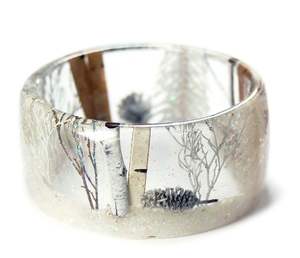 WIDE Fine Jewelry Bracelets fins & Bangles Fine Chain & Link Bracelets Acrylique Resin Flower Bangle Bracelet Jewelry for - Product Image 2