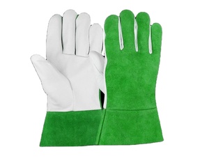 Gants de sécurité industriels en cuir de vachette pleine fleur et cuir de chèvre grainé, avec doublure ignifuge, excellente protection des mains pour le soudage TIG - Product Image 5