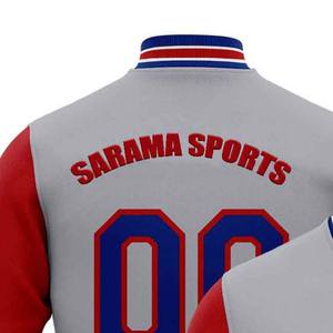 OEM Wholesale Blank <b>Vintage</b> Winter 100% Wool Anti-pilling Stripe Baseball Letterman <b>Varsity</b> <b>Jackets</b> - Product Image 5
