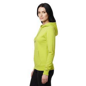 Sudadera con Capucha Premium Verde Brillante para Mujer, Ropa Urbana de Alta Visibilidad, Sudadera Holgada de Felpa de Algodón de Alta Calidad - Product Image 3