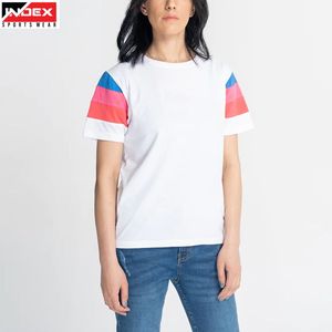 T-shirts décontractés d'été à col rond de couleur unie, vente chaude, meilleur prix, coupe ajustée, respirant, t-shirts hip-hop pour femmes, service OEM - Product Image 1