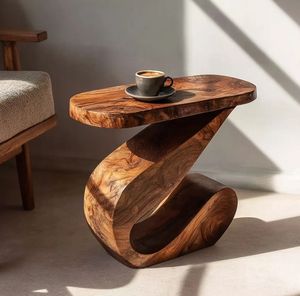 Mesa de centro de madera con acabado artesanal diseñada para realzar la decoración interior y el atractivo de los muebles - Product Image 5