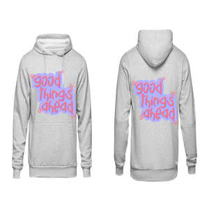 เสื้อมีฮู้ดสีเทาใส่ได้ทั้งชายและหญิงชุดฤดูใบไม้ร่วงลาย I AM Successful Back - Product Image 2