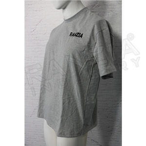 เสื้อยืดผ้าฝ้ายสีเทาหนา300แกรมโลโก้ ranzia OEM ใช้ได้ทั้งชายและหญิงไซส์ใหญ่พิเศษเหมาะสำหรับยิมและสตรีทแวร์ - Product Image 2