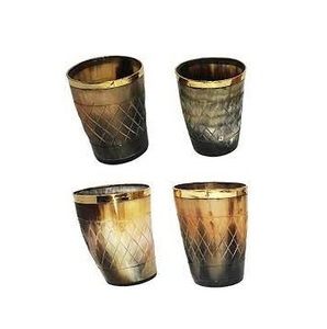 Viking Premium Quality Pure Buffalo Horn Vaso para beber Color original Utensilios de cocina Artículo Tipo de decoración - Product Image 5