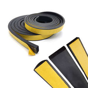 Lianrun 1M màu đen EPDM bọt cao su tự dính xốp cửa tủ miếng đệm hấp thụ sốc Dải niêm phong cách âm chịu được thời tiết - Product Image 1