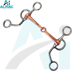 Almac พอร์ตสูง snaffle บิตนำเสนอการติดต่อแน่นและสวมใส่สบายเหมาะสำหรับม้าที่ต้องการโพลความดันมากขึ้น - Product Image 2