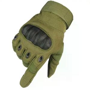 Venta al por mayor de fábrica Guantes tácticos protectores Entrenamiento Tiro Senderismo Camping Cuero Pantalla táctil Compatible Opciones de logotipo personalizado - Product Image 1