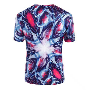 T-shirts personnalisés pour hommes en sublimation, polyester/coton, respirants, séchage rapide, vêtements décontractés - Product Image 2