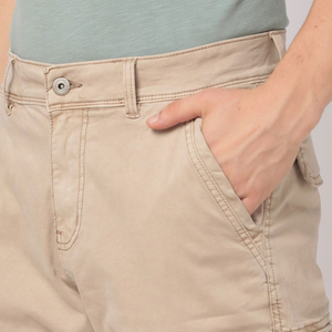 Pantalones Cargo informales personalizados para hombre, pantalones Cargo acampanados lavados de algodón 100%, pantalones Cargo transpirables OEM para hombre con tarifa al por mayor - Product Image 4