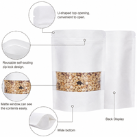 Sachets Doypack Holographiques Personnalisés Durables avec Fenêtre Transparente et Fermeture Zip Refermable pour Emballage de Noix et Snacks, Qualité Alimentaire, Vente en Gros
