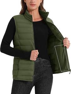 Venta Directa de Fábrica, Chaleco Acolchado con Cierre y Cuello en V, Personalizable, Transpirable, de Alta Calidad, para Hombre, Invierno, Casual - Product Image 3