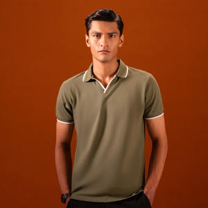 Lo último en polos de talla grande para hombre, camiseta de polo ecológica de algodón orgánico de alta demanda, precio de fábrica al por mayor de verano - Product Image 1