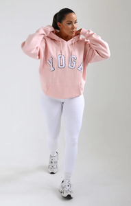 2025 New Arrival 100% Cotton <b>Velour</b> Long Comfortable Oversized <b>Hoodies</b> for Women Custom Made Front Printing Drop Shoulder Style - Product Image 4