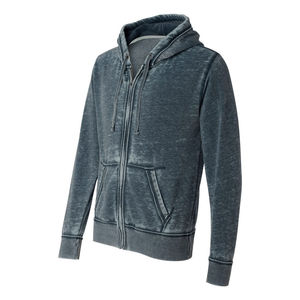 Sudadera con capucha y cremallera completa para hombre, ropa de calle, manga larga, 100% de algodón, Vintage, desteñido al sol, lavado con ácido, sudaderas con cremallera - Product Image 5