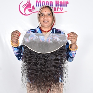 Cheveux vierges indiens non traités, non sélectionnés, frontaux bouclés, prix de gros, fournisseur de qualité supérieure, cuticules alignées, à vendre - Product Image 4