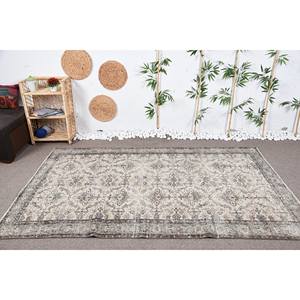 Classic Beige and <b>Brown</b> <b>Wool</b> Rug 5.2 X 7.9 ft Patchwork Design with Latex Backing for Warm Home Decor and Teenagers' Bedrooms - Product Image 1