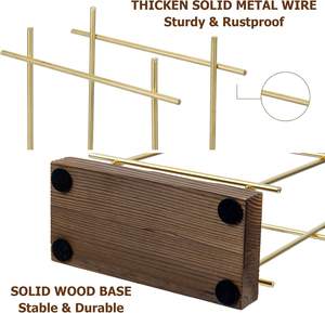 Porte-serviettes moderne en métal noir et bois |   Support de serviettes de table Tea Time pour la maison, le café, l'hôtel et le restaurant - Product Image 6