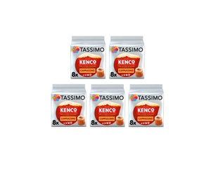 Cápsulas de Café Tassimo Kenco Cappuccino x8 (Paquete de 5, Total 40 Bebidas) - Product Image 1