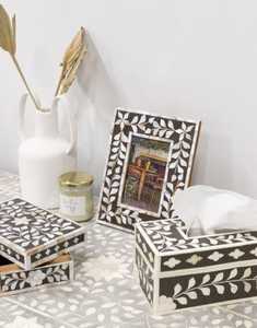 Hot Sale Luxury Customized Shape Wooden Tissue <b>Dispenser</b> Mother Pearl Bone Inlay <b>Napkin</b> Holder Tabletop Tissue Box - Product Image 4