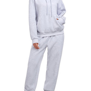 Chándal de Color liso de alta calidad para mujer, ropa de calle, recién llegado, chándal de algodón 100% informal personalizado para adultos para mujer - Product Image 3