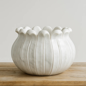 กระถางปลูกต้นไม้หินอ่อนทำด้วยมือขนาดพิเศษสำหรับงานแกะสลักออกแบบได้ตามต้องการ - Product Image 2