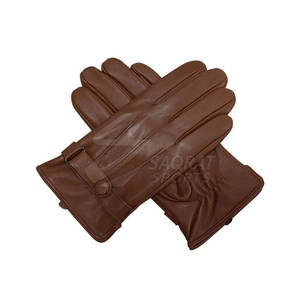 Gants de conduite en cuir à coupe basse pour hommes Fit Premium Soft Leather Touch Screen Fashion Outdoor Gloves - Product Image 2