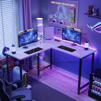 Bureau d'angle en L pour ordinateur et jeux, avec étagère pour CPU, idéal pour le travail, l'étude et l'écriture à domicile ou au bureau (OEM/ODM)
