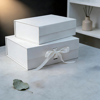 Boîte magnétique rigide pliable avec ruban de fermeture, emballage personnalisé pour vêtements, chaussures, robes, sacs à main, papier, pour boutique de détail