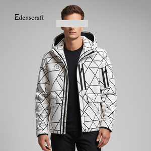 Veste de chasse à capuche pour homme, imprimé camouflage épais, grande taille, hiver, toile durable, respirante, imperméable, personnalisable - Product Image 6