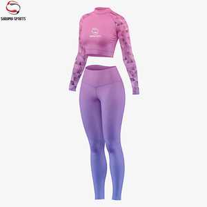 Ensemble de veste de yoga et de leggings de sport à fort impact, nouvelle mode, logo personnalisé, leggings de sport sans couture pour femmes - Product Image 1
