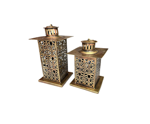 <b>Set</b> of 2 Lanterns Decoration for Garden Handmade Party Decorative <b>Candle</b> Jars Living Room Home Wholesale Manufacturer Supplier - Product Image 1