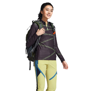 Polo de performance extérieur léger respirant à séchage rapide pour femme avec fermeture à glissière pour la randonnée et les activités d'été - Product Image 3