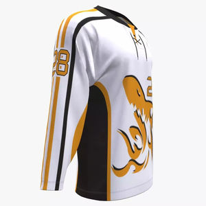 Jersey de Hockey sobre Hielo de Manga Corta de Secado Rápido de Alta Calidad para Adultos, Personalizado con Nombre de Equipo OEM, 100% Poliéster, Ropa Deportiva - Product Image 2