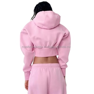 Camiseta corta de dos piezas de algodón personalizada para mujer, pantalones de chándal de pierna ancha, ropa de calle informal, conjunto de Jogger para actividades al aire libre con botones - Product Image 2