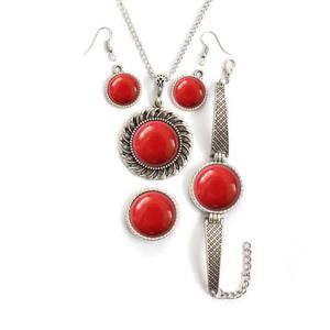 Collana di gioielli İlbay Çini bracciale anello orecchino Set 2066 ds350 - Product Image 1
