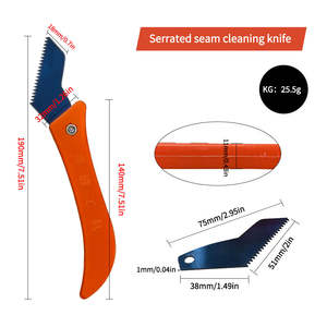 Cuchillo de bolsillo para limpieza de juntas, hoja de acero al carbono, herramienta de construcción de madera, gancho para juntas, grado industrial, para limpieza de huecos de cemento y azulejos - Product Image 4