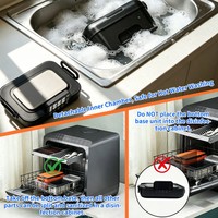 Boîte à lunch électrique sans fil, design séparé, batterie 9000 mAh, chauffage sur 5 côtés, chauffe-plats 1,5 L pour les employés de bureau