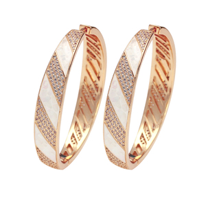 Boucles d'oreilles en Zircon cubique pour femmes, en laiton, cuivre, émail, bijoux, accessoires, livraison directe, personnalisées - Product Image 1