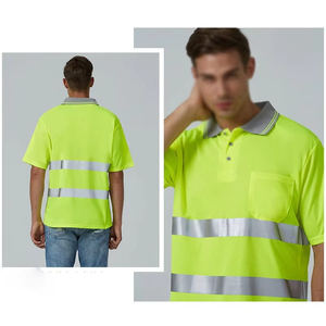 Camisa DE TRABAJO reflectante de alta visibilidad de secado rápido personalizada 100% algodón ropa de trabajo de seguridad de alta visibilidad - Product Image 2