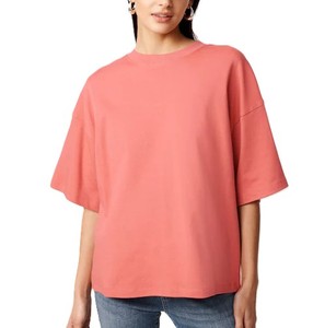 Camiseta de manga corta para mujer, ropa de moda informal, camiseta de gran tamaño, ropa activa de verano para mujer, al por mayor superventas, 2025 - Product Image 1