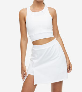 Blanc femmes 2025 été taille haute Style droit noir Midi jupe 100% coton école fille uniforme - Product Image 1