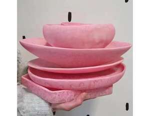 Cuenco de resina y madera torneado a mano, arte popular artístico y patrón de frutas, decoración del hogar, regalo, baratija de estilo de amor, cuenco de recuerdo - Product Image 3